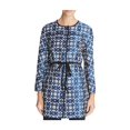 thumbnail image 1 of Finity Womens Floral Ponte Jacket, Blue, 4, 1 of 2