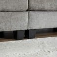 thumbnail image 4 of Cloud Sofa Single Seat (Ottoman is not included), Modern Sectional Couch, for Living Room Bedroom and Apartment, Comfy Double Layer Upholstered Seat Cushion, Breathable Chenille Fabric, Black,SW5041B, 4 of 9
