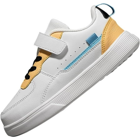 Boys and Girls Board Shoes Adjustable Hook and Loop Classic Low Top Kids Sneakers
