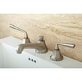 thumbnail image 2 of Kingston Brass Silver Sage Two Handle 8" to 16" Widespread Lavatory Faucet with Brass Pop-up, 2 of 3