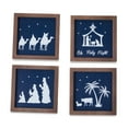 4Count Blue Nativity Scene Christmas Wall Hanging Decor, 5 in, by