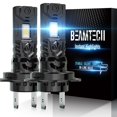 thumbnail image 1 of Bombilla BEAMTECH H7 de 6500 K, xenón blanco con ventilador turbo (paquete de 2), 1 of 6