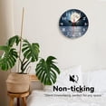 thumbnail image 3 of Wall Clock, Brown Wooden Board Silent Non Ticking Battery Operated Round Decorative Indoor Outdoor Clocks for Living Room Kitchen Bedroom Bathroom Patio 12", 3 of 6
