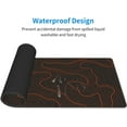thumbnail image 4 of Large Gaming Mouse Pad, Topographic XL Mousepad with Stitched, Long Non-Slip Base Keyboard Mat, Waterproof Full Desk Mat for Computer and Laptop for Women, (Orange Black, 31.5 * 11.8 in), 4 of 6