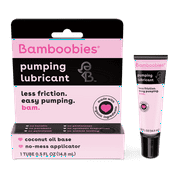 Bamboobies Organic Breast Pump Lubricant and Nipple Cream for Breastfeeding, 1 Tube, . 5oz, Lanolin-Free, Coconut Oil Base