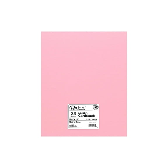 Paper Accents Cardstock 8.5"x 11" Muslin 73lb Retro Rose 25pc
