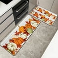 thumbnail image 5 of Taicans 2 Pcs Fall Kitchen Rugs and Mats Set,Fall Farmhouse Non Slip Doormat Thanksgiving Pumpkin Maple Leaf Floor Rugs Rug with Rubber Backing,Quick-Dry & Machine Washable,16x24in+16x48in, 5 of 6