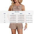 thumbnail image 3 of Summer 2 Piece Sets,Womens Two Piece Sets Pleated Vacation Outfits Beach Linen Set Summer Matching Set, 3 of 6