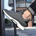 thumbnail image 3 of Men Elevator Sneakers Invisible Height Increasing 2.4 Inches Taller Elevator Sports Women Mesh Breathable Outdoor Casual Lace up Fashion Shoes, 3 of 12