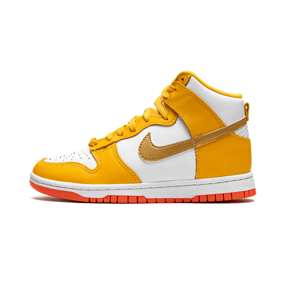 NIKE WOMENS DUNK HIGH MNS Womens "University Gold" DQ4691 700 DQ4691 700 from Stadium Goods