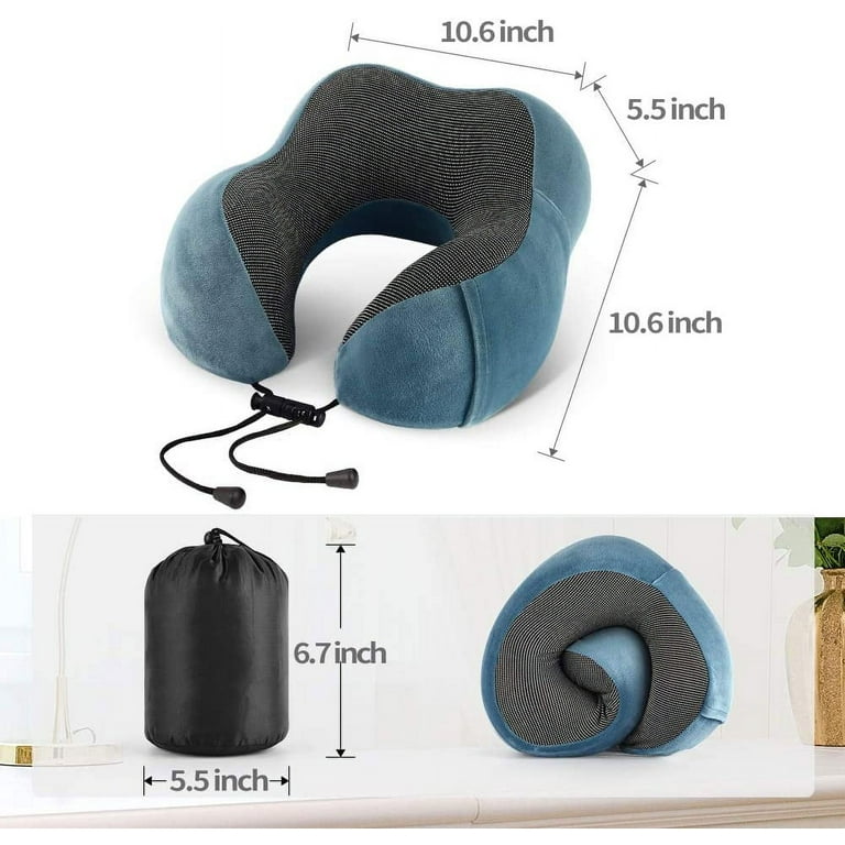 KEEPMOV Memory Foam Travel Pillows: Neck Pillows for Travel - Airplane  Pillow with 360-Degree Head Support | Portable Adjustable Traveling Pillow  for