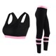 thumbnail image 5 of Conjunto de sujetador deportivo para mujer, pantalones de yoga, gimnasio, polainas, para entrenamiento físico (rosa L), 5 of 10