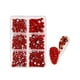 thumbnail image 1 of Qarigey Uñas de cristal para uñas, 6 cajas de cristal de fondo plano para decoración de uñas, joyas de diamantes, Kit de piedras, bolsas, Juegos de manicura Rojo, 1 of 6