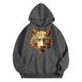 thumbnail image 4 of CONZONE Men's Hoodies Long Sleeve Pullover Hoodie for Men Tiger Graphic Hooded Sweatshirts With Pocket, 4 of 4