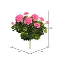 thumbnail image 2 of Vickerman 17.5" Pink Polyester Geranium Bush X 12 With 96 Leaves And 115 Flowers And Buds, 2 of 4