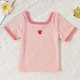 thumbnail image 4 of Blusas y camisas de manga corta con cuello redondo para niños, primavera y verano, color liso, manga corta, cuello redondo, camiseta para niños, parte superior de poliéster para niños, 4 of 5
