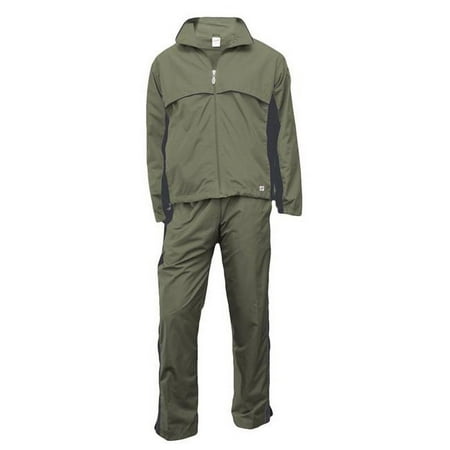 Soffe 3444359MED Adult Poly Micro Pant Poly, Od Green & Black - Medium