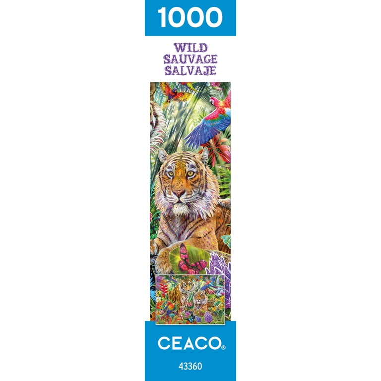 Ceaco Puzzle 1000 Pezzi - Wild: Occhi Di Tigre - Poster Incluso - Giochi Per Famiglie, Regalo Stimolante Per Adulti E Ragazzi - 3
