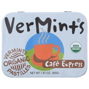 VerMints Organic Breath Mints Café Express - Coffee Flavor - 1.41oz Tins (6 Pack)
