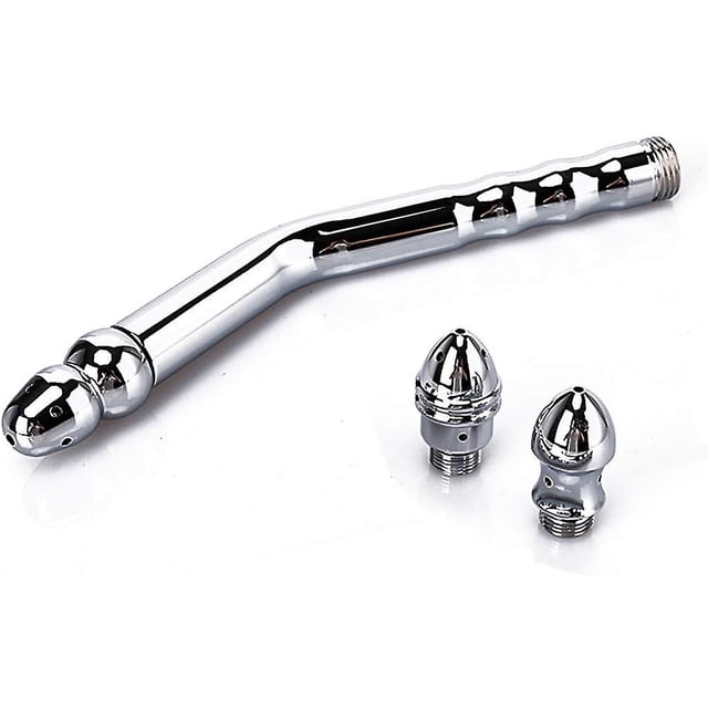 3 cabezales de ducha de enema para limpiar el sistema de aluminio, ducha de jeringa rectal, bidé de baño limpio, piezas de ducha de enema para hombres y mujeres