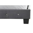 thumbnail image 6 of Maklaine Contemporary Velvet Upholstered King Bed in Gray Finish, 6 of 7