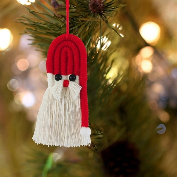 Xihbxyly Colgante de Bota Navideña, Decoración de Pared Tejida, Adorno Brillante, Material Duradero, Decoración Invernal para El Hogar, Uso Festivo Versátil, Fácil de Colgar, Incluye 1 Colgante