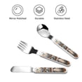 thumbnail image 3 of Kdxio Colorful Owl Tattoo Art Toddler Utensils Set - Kids Silverware Set, Set Kids Utensils Set with Case for Preschooler Children, 3 of 8