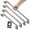 Brushed Stainless, variant on Shower Grab Bars Peened Textured 4-Pack Bathroom Safety Bundle