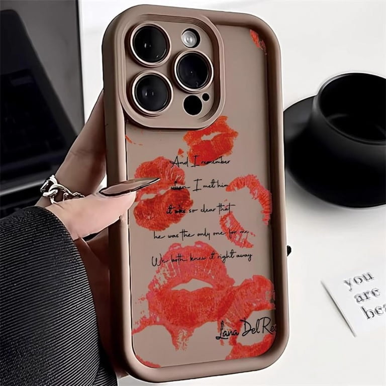 Sexy Girl Red Lips Kiss Silicone Case for iPhone Compatible with iPhone 11  Pro Max, Rose Red - Walmart.com