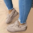 thumbnail image 7 of YAZI Winter Flat Boots Warm Durable Shoes Casual Fashion Fur Lining Ankle Snow Boots Loafer Flats Platform Thick Plush Shoes for Women, 7 of 7
