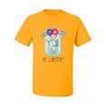 thumbnail image 2 of Wild Bobby, Y'all Is Not Word It's A Word Southern Artsy Jar with Flowers Pop Culture Men's Graphic T-Shirt, Gold, 3XL, 2 of 3