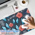 thumbnail image 4 of Long Mouse Pads for Desk,Pioneer Flower Floral Print Pattern Desk Mats on Top Of Desks, Desk Mouse Pad Extra Large with 3mm Non-Slip Base and Stitched Edge for Gaming,Office,Work,Home 31.5"x11.8", 4 of 6