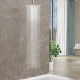thumbnail image 3 of Logmey 12"Rainfall Shower Head Square 360°Rotatable Stainless Steel Brushed for Bathroom, 3 of 7
