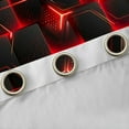 thumbnail image 4 of Feelyou Pixelate Miner Game Blackout Curtains Set of 2 (52x84 Each), Neon Futuristic Honeycomb Window Curtains, Gamepad Camo Black Red Curtains and Drapes, Curtains and Drapes Home Decor, 4 of 6