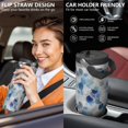 thumbnail image 5 of 30oz Handheld Travel Tumbler with Handle – Double Wall Stainless Steel Insulated Cup, Flip Straw Lid, Leak-Proof & BPA-Free for Hot and Cold Drinks – Durable Coffee & Juice Mug Pink, 5 of 7
