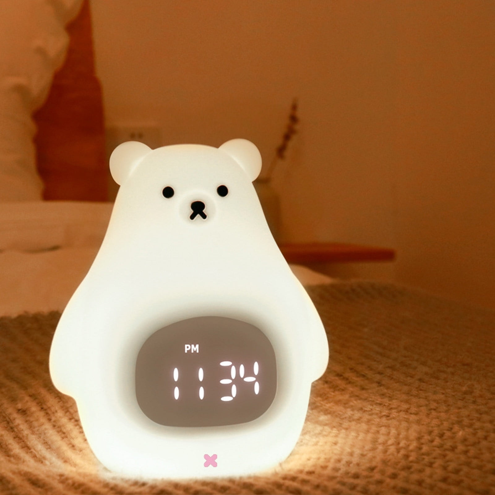Wovilon Alarm Clock Alarm Clocks For Bedrooms Light Alarm Clock Wake Up Light Lamp Living Room Night Lamp Led Bedside Lamp Children Wake-Up Light Baby Night Light