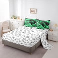 thumbnail image 6 of Feelyou Green Game Controller Bedding Comforter Set 7pcs, Fashion Camo Abstract King Bedding Sets, Cartoon Gamepad Theme Reversible Bed Sheets, Luxury Bedroom Decor, 6 of 9
