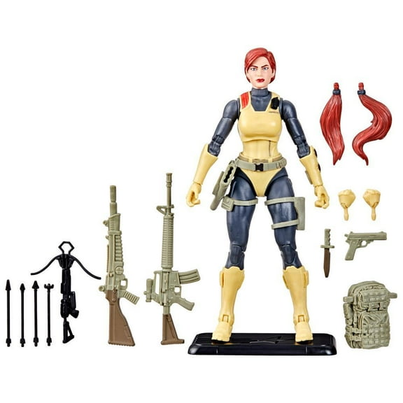 G.I. Joe Classified Series Retro Cardback, Scarlett, 6” Action Figure with 17 Accessories