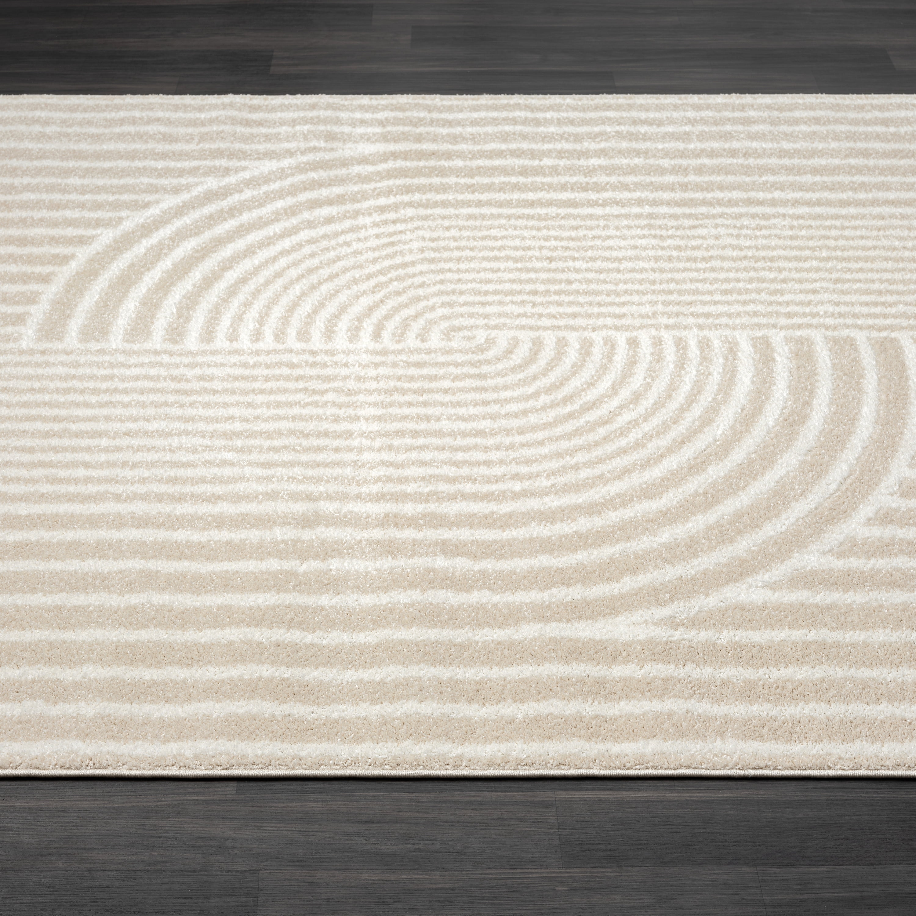 Abani Nuevo Collection Area Rug Mid Century Modern Bedroom Living Room Decor Floor Rug 8 x 10 Cream