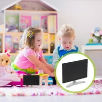 GOOHOCHY 1Pcs Plastic Dollhouse Furniture Black Mini TV with Rectangular Shape