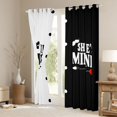 thumbnail image 3 of jejeloiu Mr And Mrs Curtains Pack of 2 (42x84 Each),Couple Gifts Curtains Blackout,White Black Bedroom Curtains For Men Women,Super Cozy Room Decor, 3 of 6