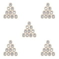thumbnail image 3 of kurtrusly Shimmering Rhinestone Buttons for Clothing Embellishments and Wedding Décor Silver 2.1 x 1.7cm 5Set, 3 of 6
