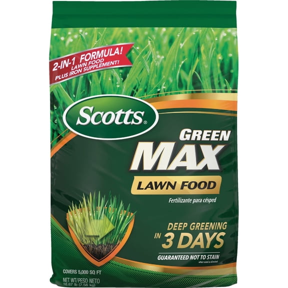 Scotts 5,000 SQFT Coverage 26-0-2 Green Max Lawn Fertilizer Provides 2