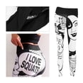 thumbnail image 3 of Mujeres Deportes AMOR Impreso Yoga Fitness Leggings Pantalones Entrenamiento Pantalones Atléticos (M), 3 of 8