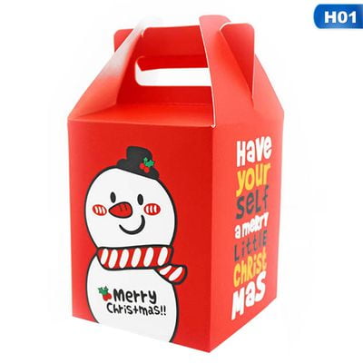 Christmas Cookies To Make KABOER Christmas Cookie Box Santa Tote Bag Candy Boxed Cookies Cranberry Cookies Gift Box Hand Letter Bag ()