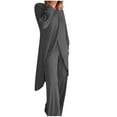 thumbnail image 2 of XFLWAM Women's Two Piece Outfits Summer Loose Split Oversized Tunic Tops and Long Pants Plus Size Business Casual Suits, 2 of 4