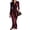Wine Red, variant on Women's Wrap Satin Silky Midi Dress Long Sleeve V-Neck Tie Waist Formal Dress Cocktail Party Wedding Guest Dress Navy Blue