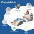 thumbnail image 4 of 6PCS Wedge Pillow Set for After Surgery, Bed Wedge Pillow Post Surgery, Wedges Pillows for Back Pain Relief, Acid Relux, Sit Up Pillow for Beds, Beds Wedges & Body Positioners, White/Grey, 4 of 8
