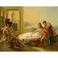 thumbnail image 2 of Circle of Pierre-Narcisse Guérin 24x20 Gold Ornate Framed and Double Matted Museum Art Print Titled - Aeneas Recounting the Misfortunes of Troy to Dido, 2 of 4