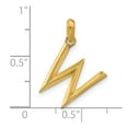 thumbnail image 4 of 14k Yellow Gold Fancy Letter W, 4 of 4